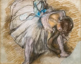 Dancer Adjusting Her Shoe