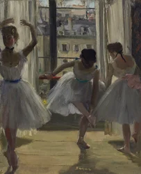 Dancers in an Exercise Room, Three Dancers