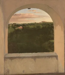 Landscape of Italy Seen Through a Skylight, circa 1856-59