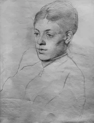 Drawing by Edgar Degas, Mlle Malo, c.1877