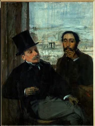 Edgar Degas and his friend Evariste de Valernes, French painter
