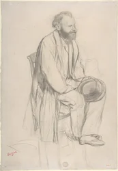 Édouard Manet, Seated, Holding His Hat