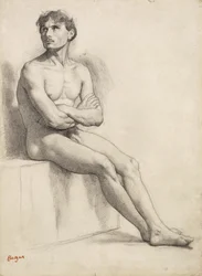 Man Sitting, Nude Study, 1858