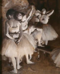 Rehearsal of a Ballet on Stage