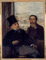 Self-portrait with the painter Evariste de Valernes (1816-1896)