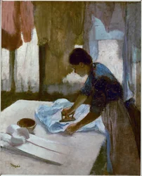 Servant Girl Ironing a Shirt