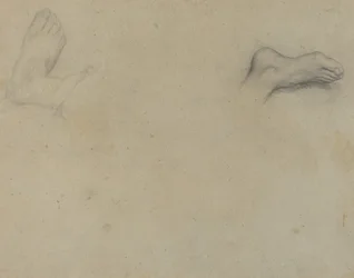 Studies of Feet [verso], 1855