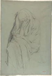Study for Old Italian Woman (Recto); Drapery Study (Verso)