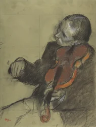 Violinist, Study for The Dance Lesson, 1878-79