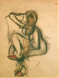 Woman Combing her Hair