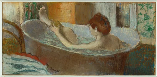 Woman in Bath, Sponging Her Leg
