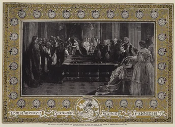Her Majesty the Queen Investing the Emperor Napoleon III with the Order of the Garter at Windsor Castle, April 1855