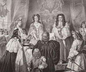 The crown offered to William and Mary by the Lords and Commons at Whitehall, February 12, 1689, from 