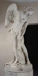 Cupid Carving his Bow from the Club of Hercules