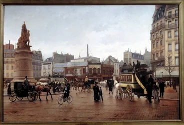 View of Place Clichy in 1896 by Edmond Grandjean