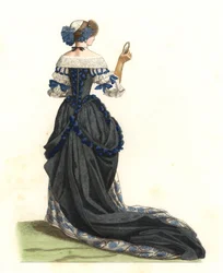 French Woman in Town Dress, French Nobility