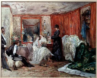 Theatre Comedian Hortense Schneider in Her Dressing Room