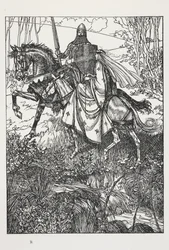 Sir Launcelot and Queen Guinevere, illustration from 