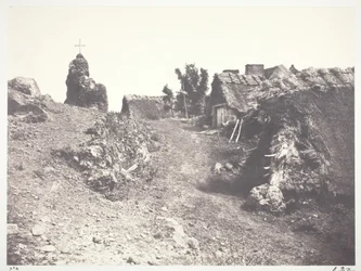 Chaumieres en Auvergne, with a Calvary