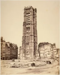 The Tower of Saint-Jacques, before restoration. 4th arrondissement, Paris.