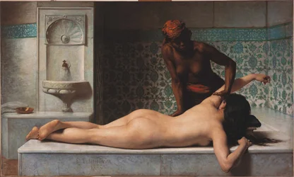 Massage, hammam scene, 1883