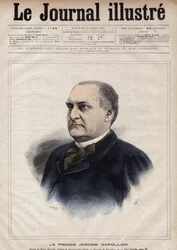 Jerome Bonaparte dit Plon (Plonplon) (1822-1891) (Napoleon-Jerome Bonaparte or Prince Jerome Napoleon), son of Jerome Bonaparte (1784-1860) - Engraving by Navellier in 