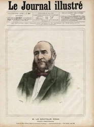 Portrait of Jules Emile Pean (1830-1898), French surgeon - Engraving by Navellier in 