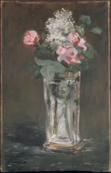 Flowers in a Crystal Vase