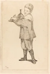 Child Holding a Tray