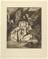 Dead Christ with Angels