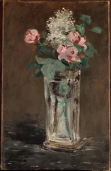 Flowers in a Crystal Vase