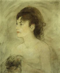 Young Woman with Low Neckline