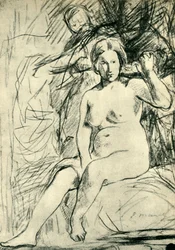 Study of a Seated Nude (detail), 1858-1860, 1943