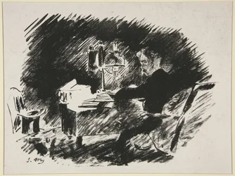 Under the Lamp, first illustration of Mallarmé