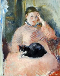 Woman with a Cat, circa 1880-2