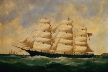 The US Sailing Ship, Servia off Le Havre