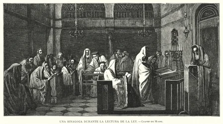 Synagogue During a Torah Reading