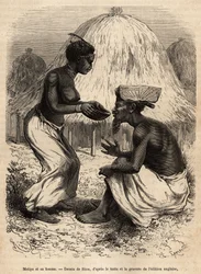 Matipa, an indigenous man serving drinks to Livingstone