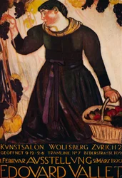 Poster by Edouard Vallet, for his exhibition at the Wolfsberg Gallery, Zurich, 1920