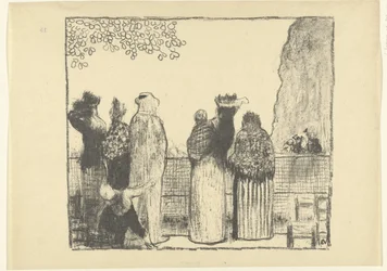 Visitors in the Tuileries in Paris