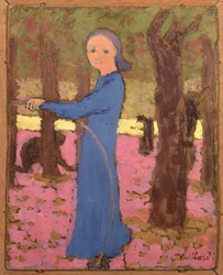 The little girl with the hoop, ca 1891.