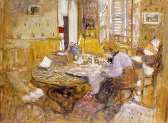 Madame Vuillard Reading in the Dining Room, rue Truffant, 1903
