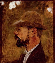 Portrait of the painter Henri de Toulouse Lautrec (profile)