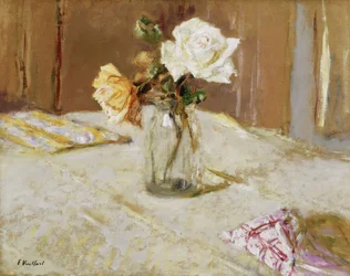 Roses in a Glass Vase