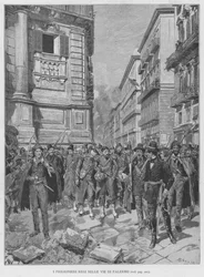 Royal Prisoners in the Streets of Palermo (engraving)