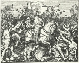 Henry the Fowler, King of East Francia, After His Victory Over the Magyars at the Battle of Riade, 933