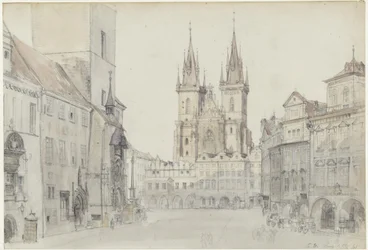 Týn Church and Town Hall in Prague