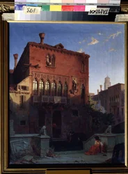“View of the Palace of Othello, the Moor of Venice”. View of the house of the Venetian general, a character in William Shakespeare