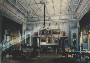 Blue Study of Emperor Alexander II (1818-81) in the Farm Palace, 1860