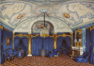 Interiors of the Winter Palace. The Fourth Reserved Apartment. A Bedroom